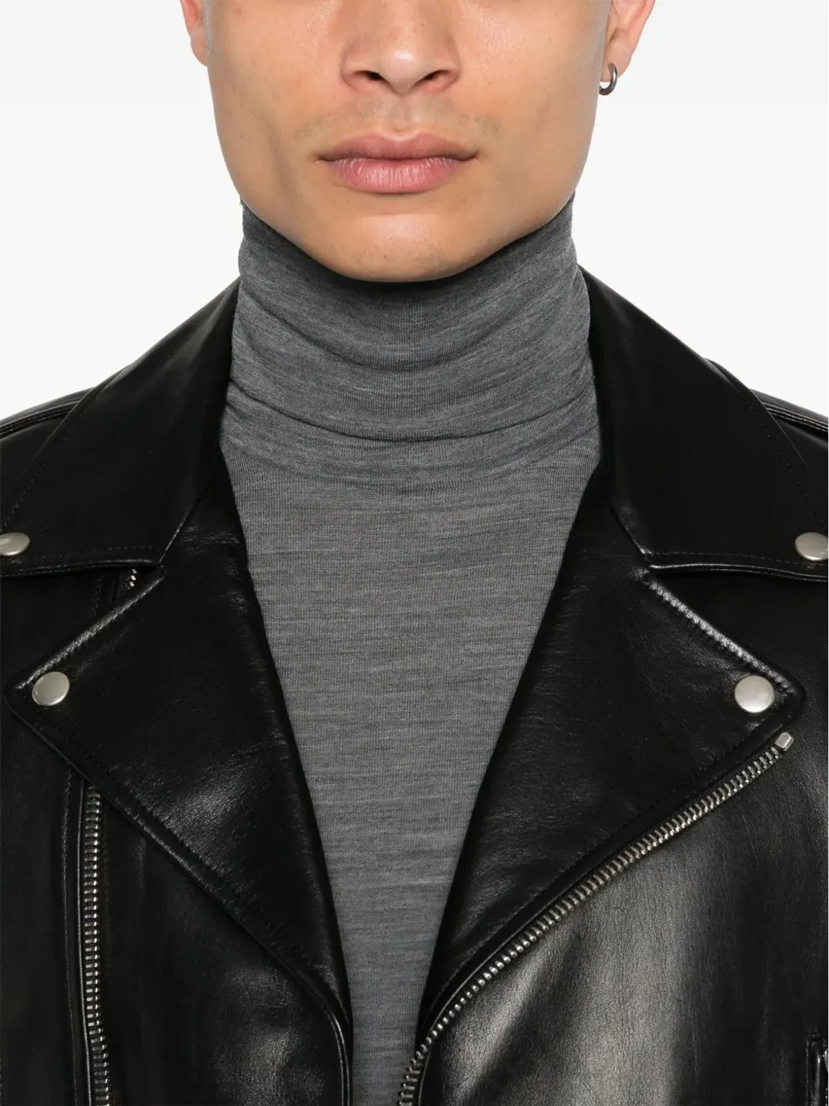 Saint Laurent バイカージャケット ブラック - 画像5