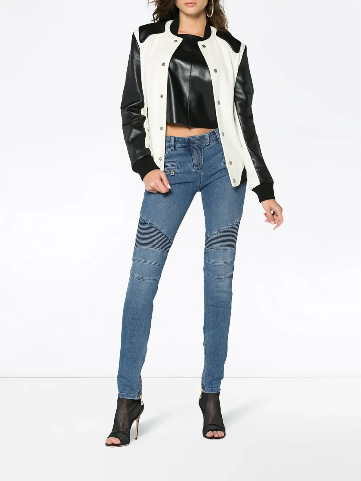 Balmain ブルー モト・スキニージーンズ - 画像2