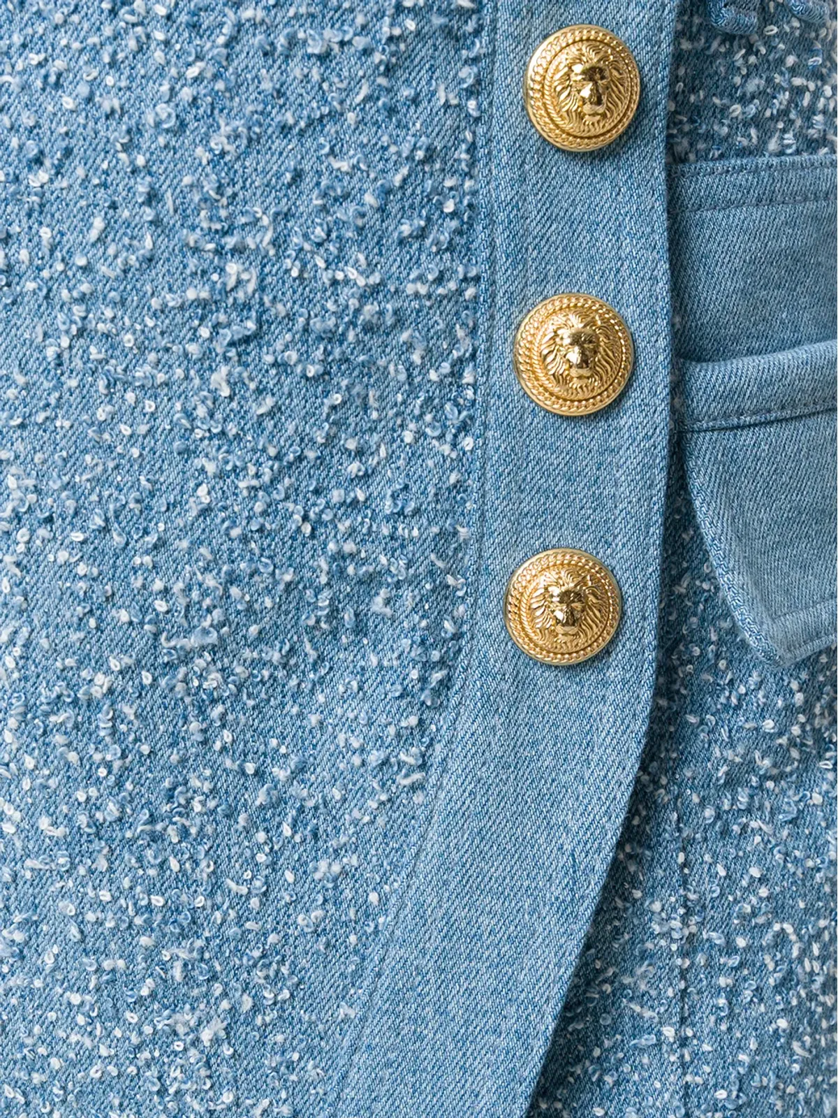 Balmain embossed-button skirt - 画像5