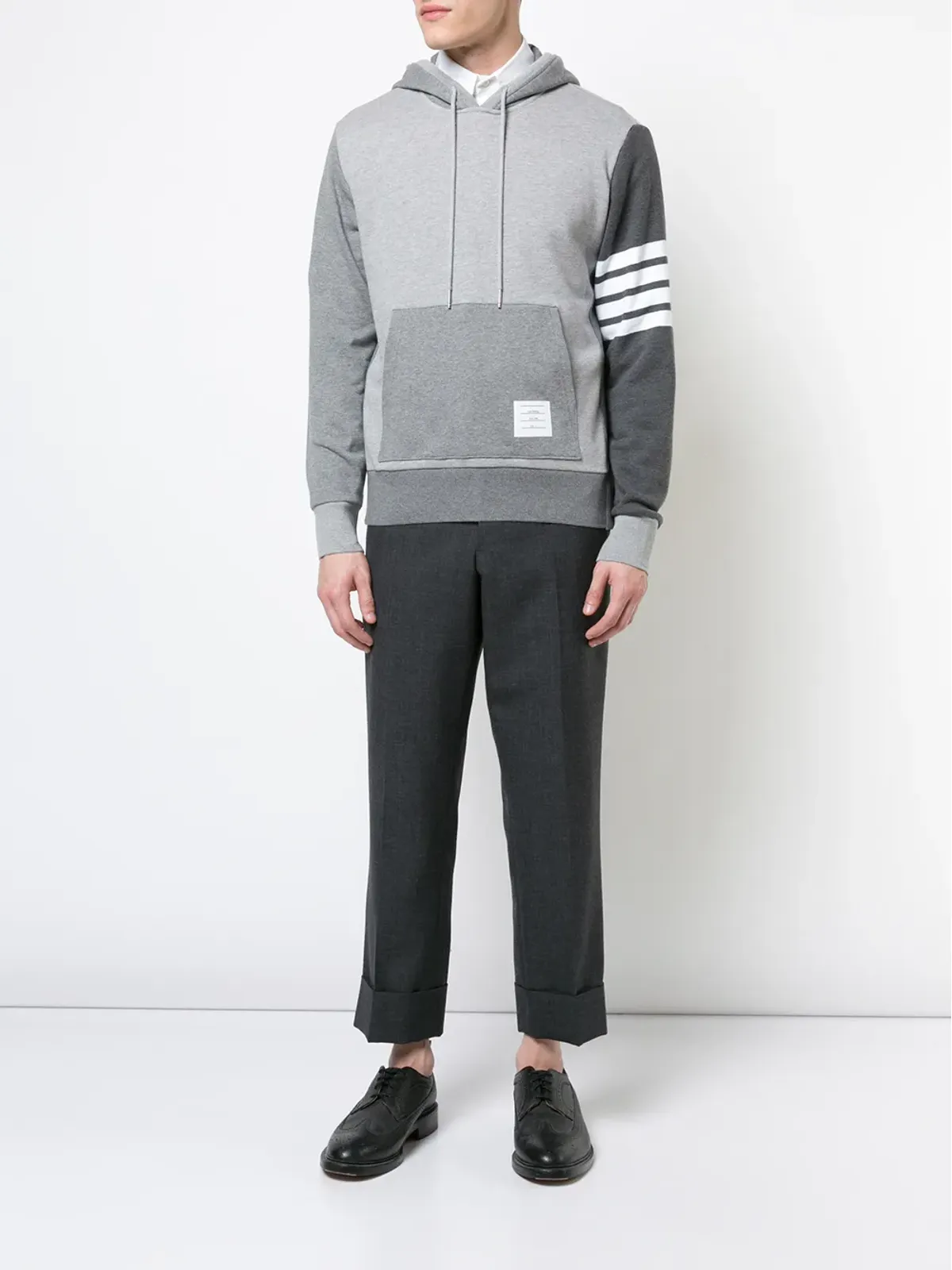 Thom Browne 4バー トーナル ファンミックス フーディー - 画像2