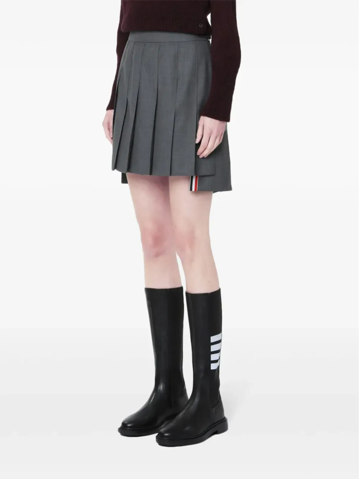 Thom Browne プリーツ入りハイロー丈スカート - 画像3