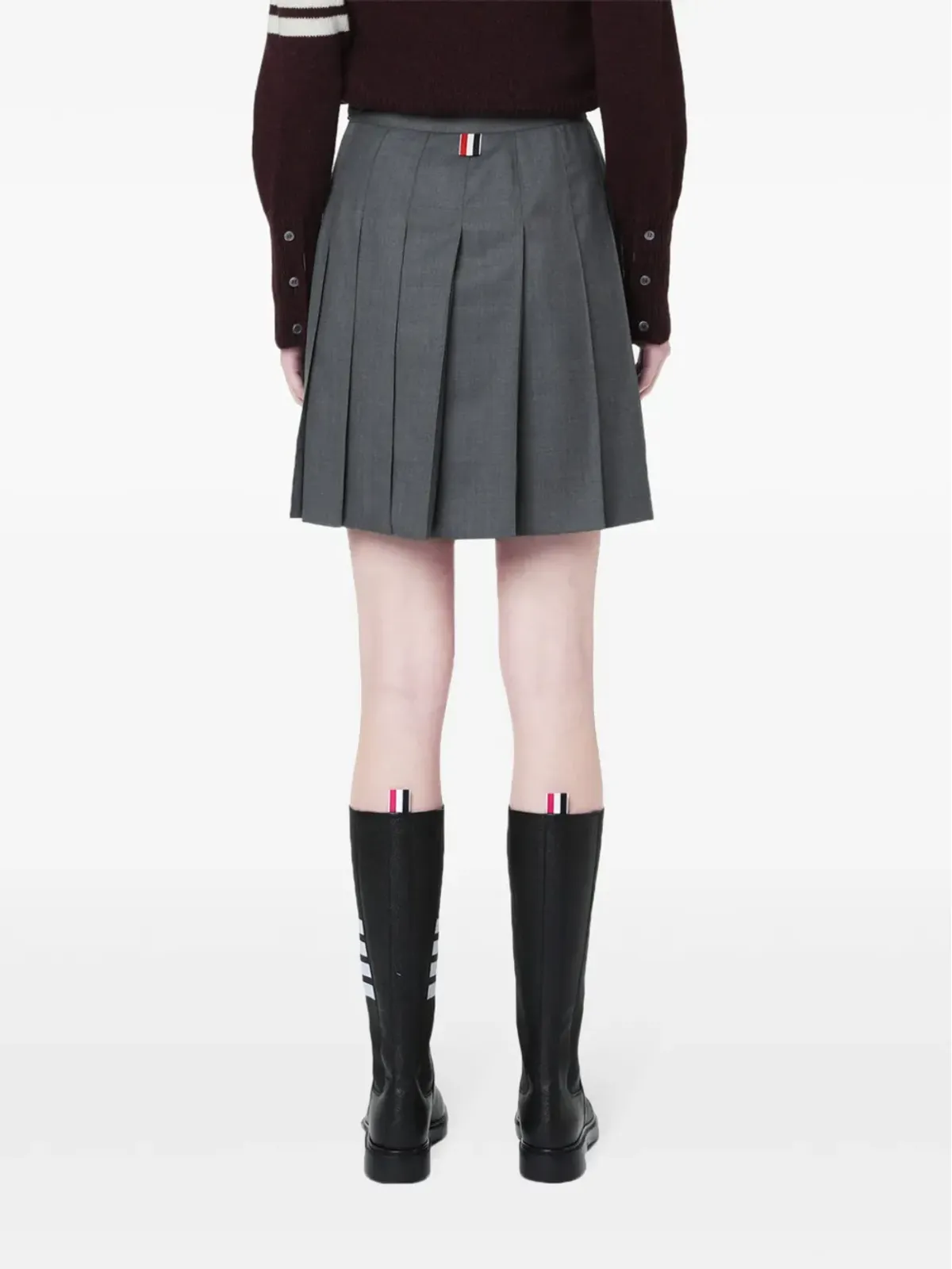 Thom Browne プリーツ入りハイロー丈スカート - 画像4