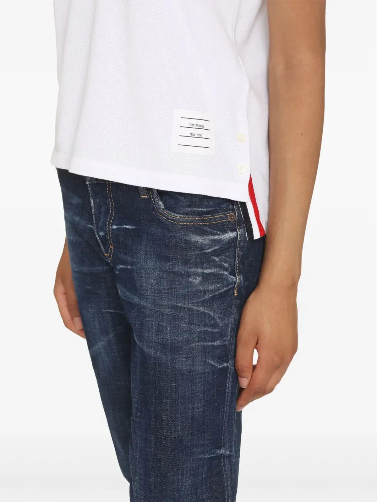 Thom Browne RWBストライプポロシャツ - 画像4