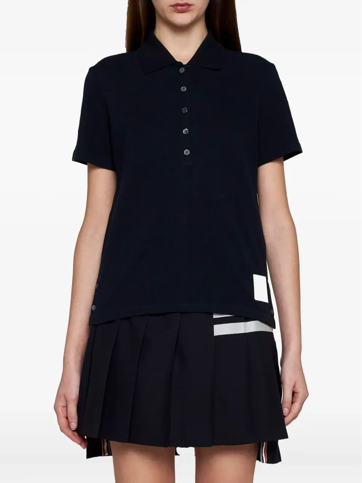 Thom Browne ストライプトリム ポロトップ - 画像2