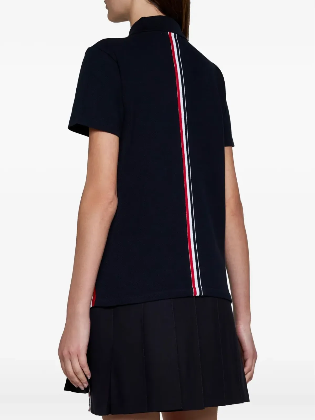 Thom Browne ストライプトリム ポロトップ - 画像3