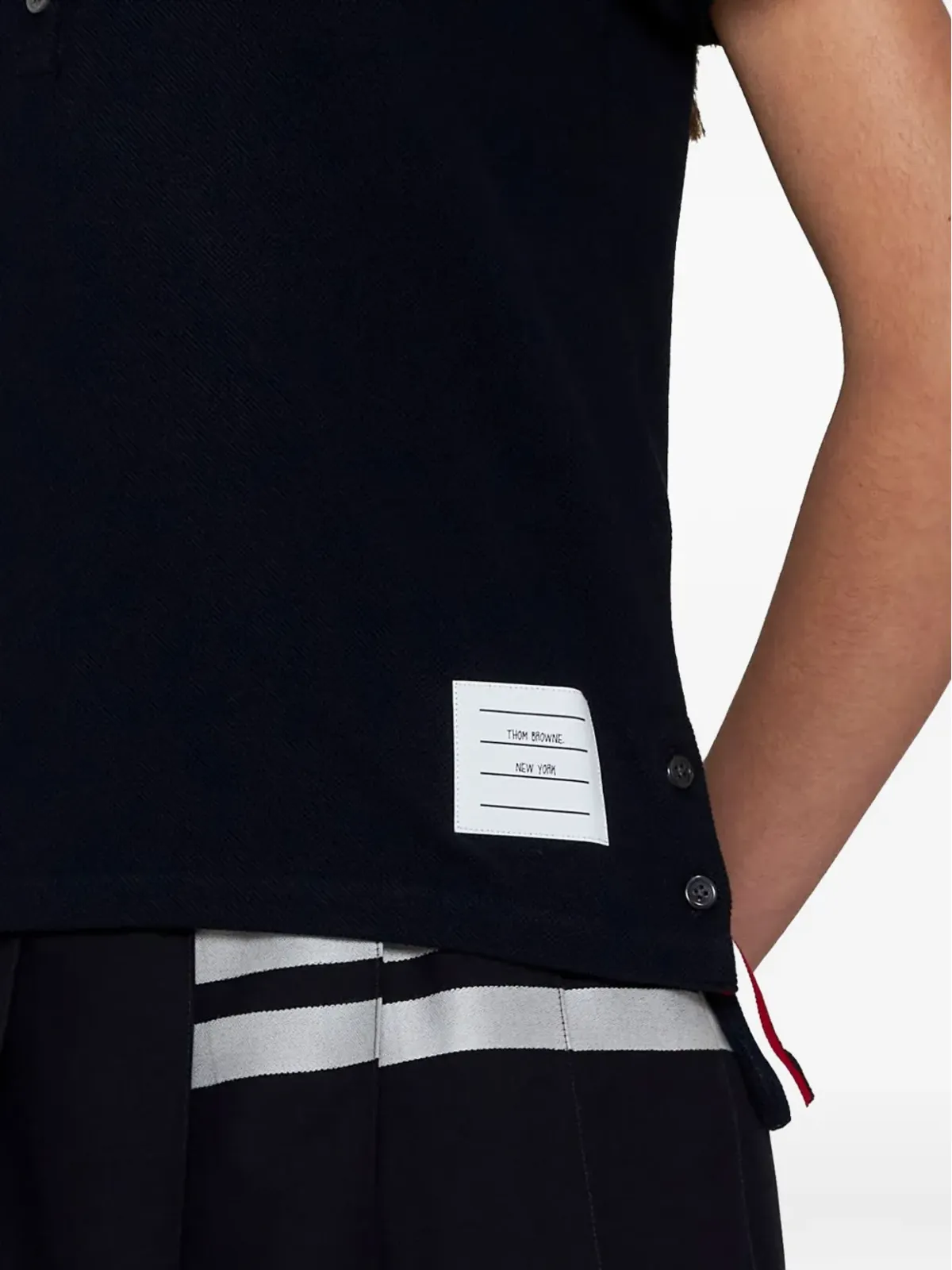Thom Browne ストライプトリム ポロトップ - 画像4