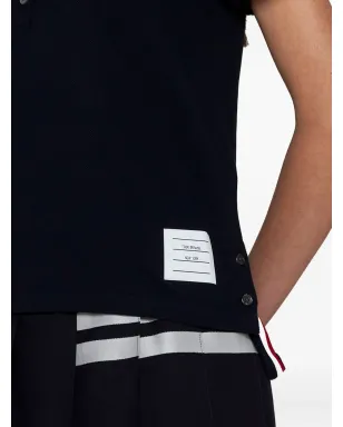 Thom Browne ストライプトリム ポロトップ - サムネイル4