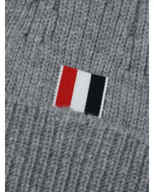 Thom Browne 4バーリブ編みビーニー - サムネイル5