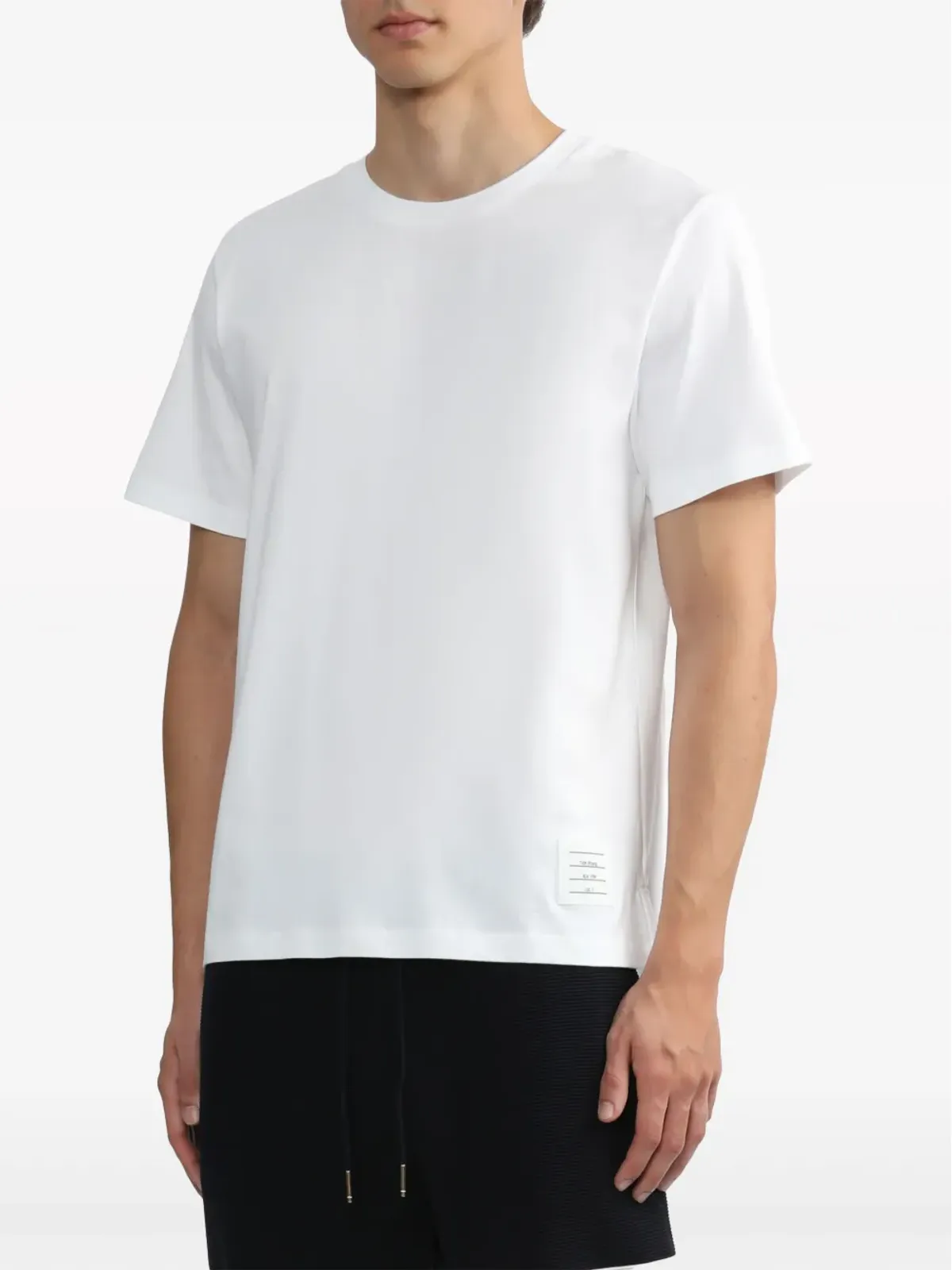 Thom Browne サイドスリット半袖Tシャツ - ホワイト - 画像3