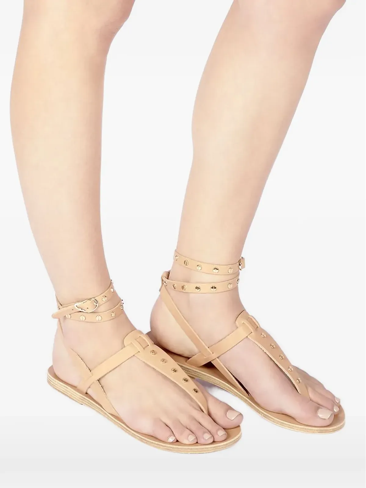 Ancient Greek Sandals スタッズ付きTバーサンダル - 画像5