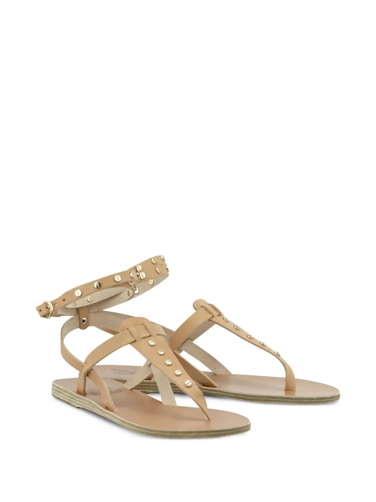 Ancient Greek Sandals スタッズ付きTバーサンダル - 画像2