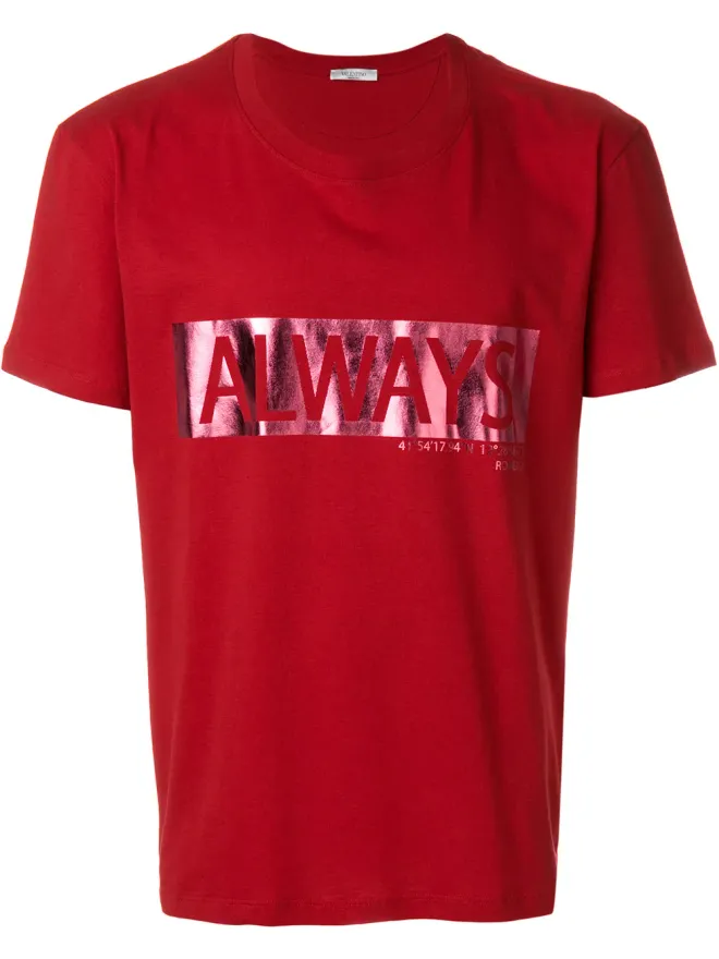 Valentino Garavani Valentino Garavani AlwaysプリントTシャツ - レッドの商品画像