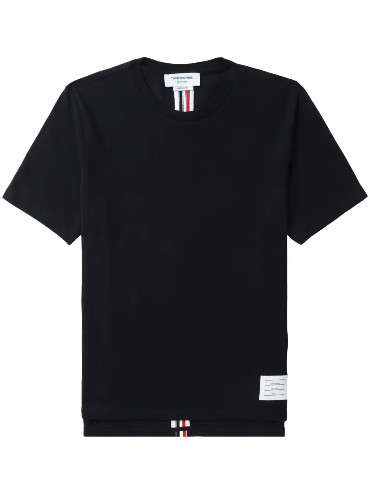 Thom Browne ストライプディテール コットン Tシャツ - 画像1