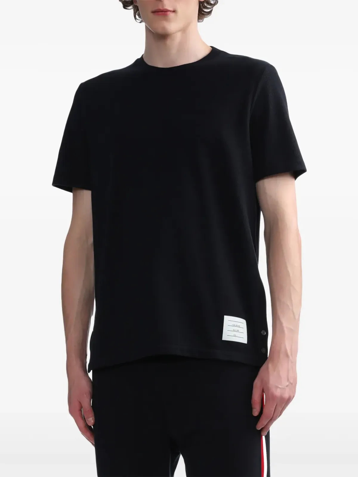 Thom Browne ストライプディテール コットン Tシャツ - 画像3