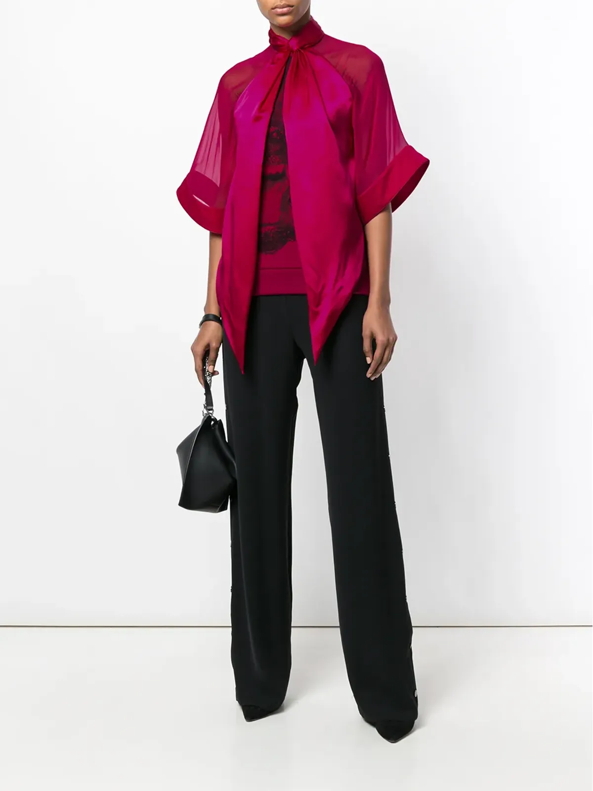 Givenchy ドレープネック ロットワイラー柄トップ - 画像2