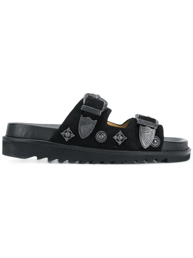 Toga Pulla Toga Pulla バックルストラップサンダル - ブラックの商品画像