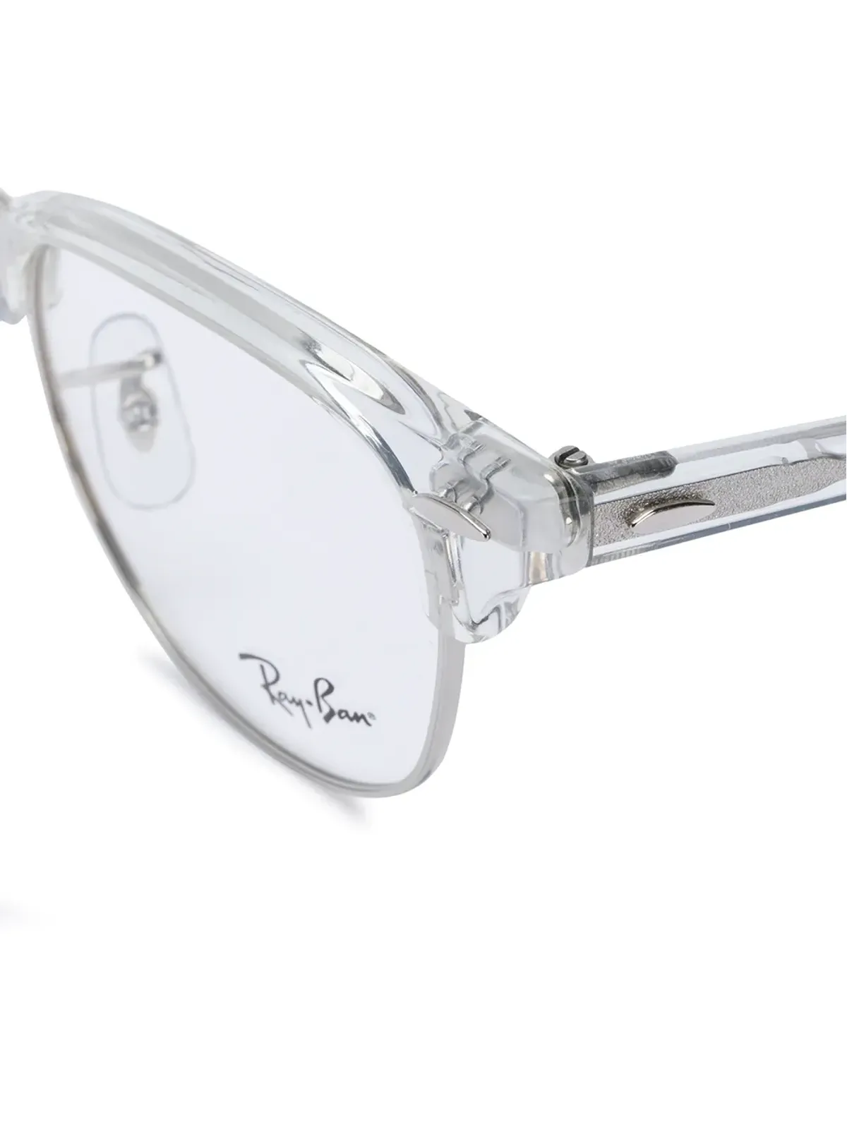 Ray-Ban クラブマスター眼鏡 - メタリック - 画像3