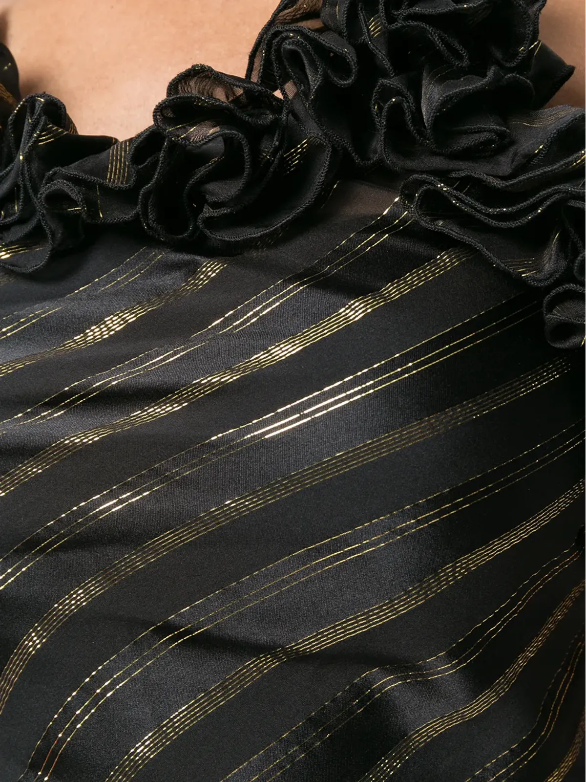 Philosophy Di Lorenzo Serafini ストライプ柄フリルネック ブラウス - 画像5