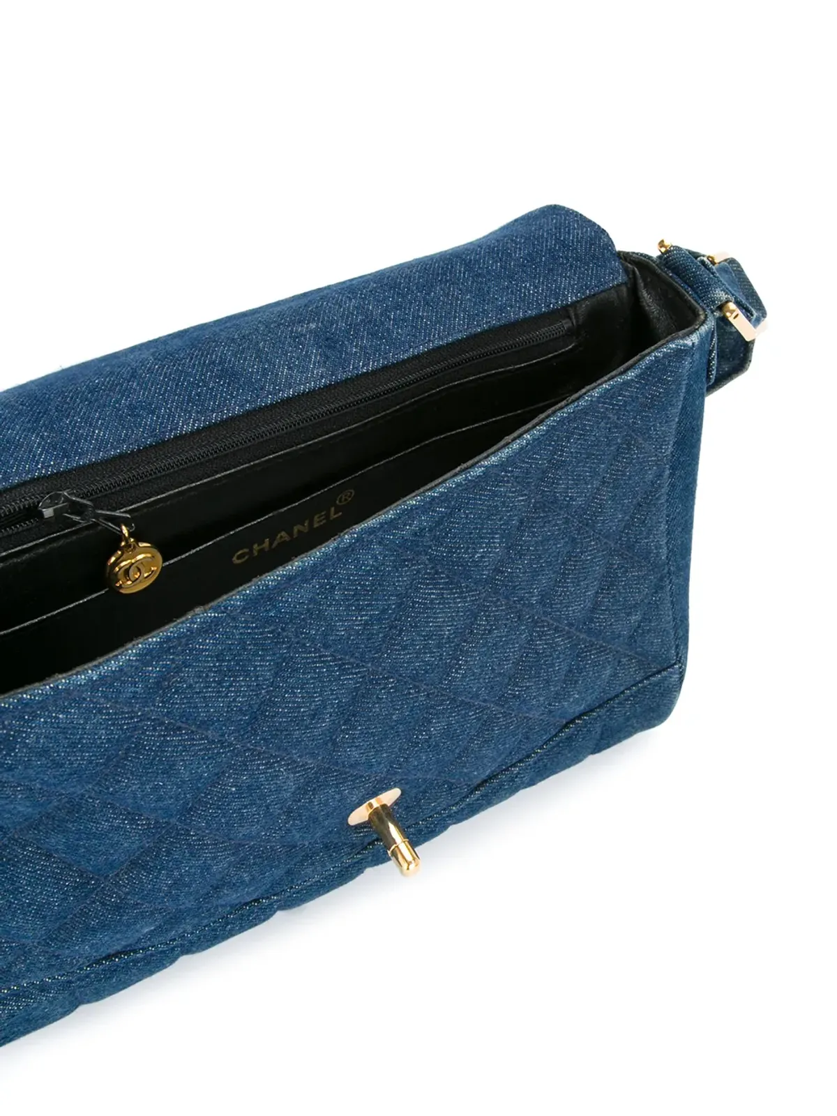 CHANEL Pre-Owned キルテッドデニムショルダーバッグ - 画像5