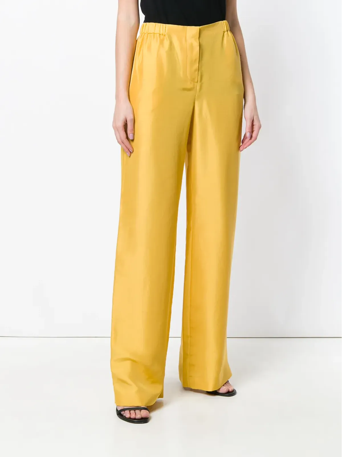 Alberta Ferretti ハイウエストフレアパンツ - Yellow - 画像3