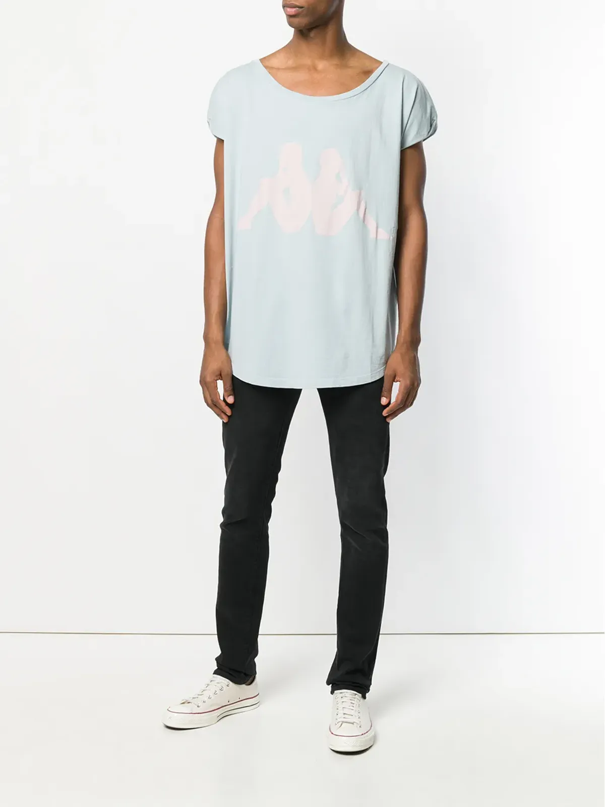 Faith Connexion KappaロゴTシャツ - Blue - 画像2