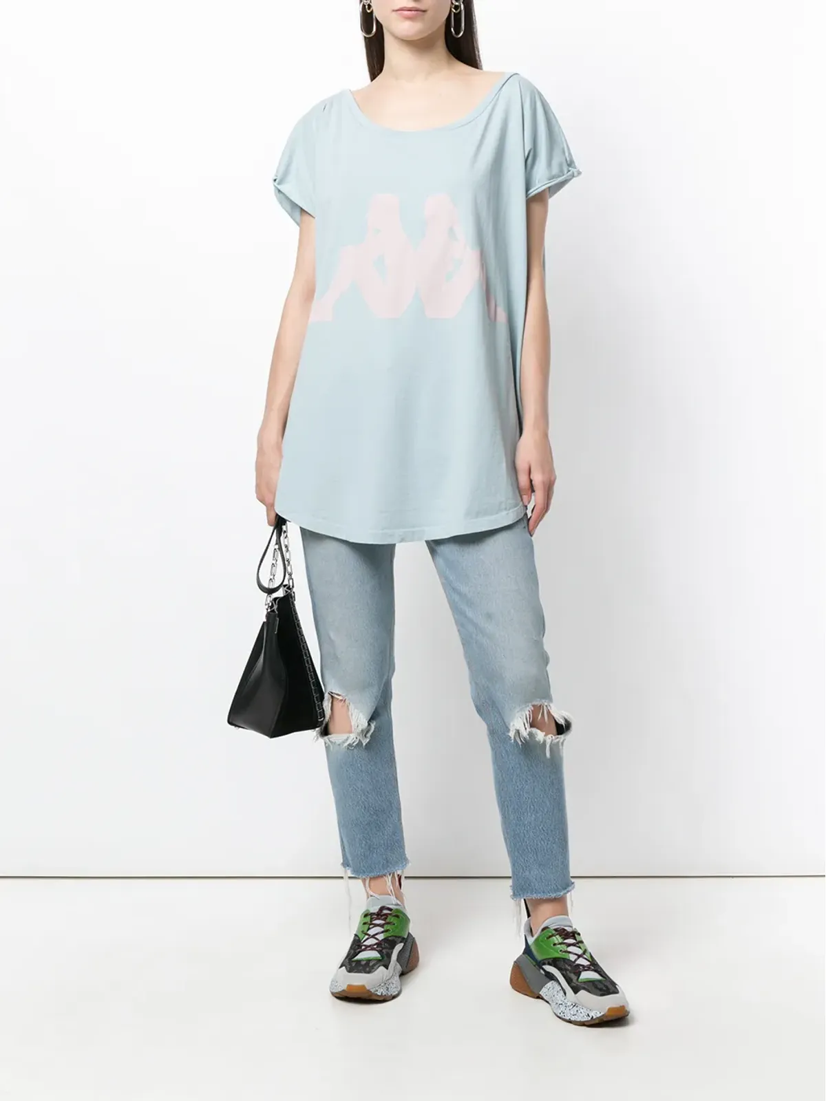 Faith Connexion KappaロゴTシャツ - Blue - 画像3