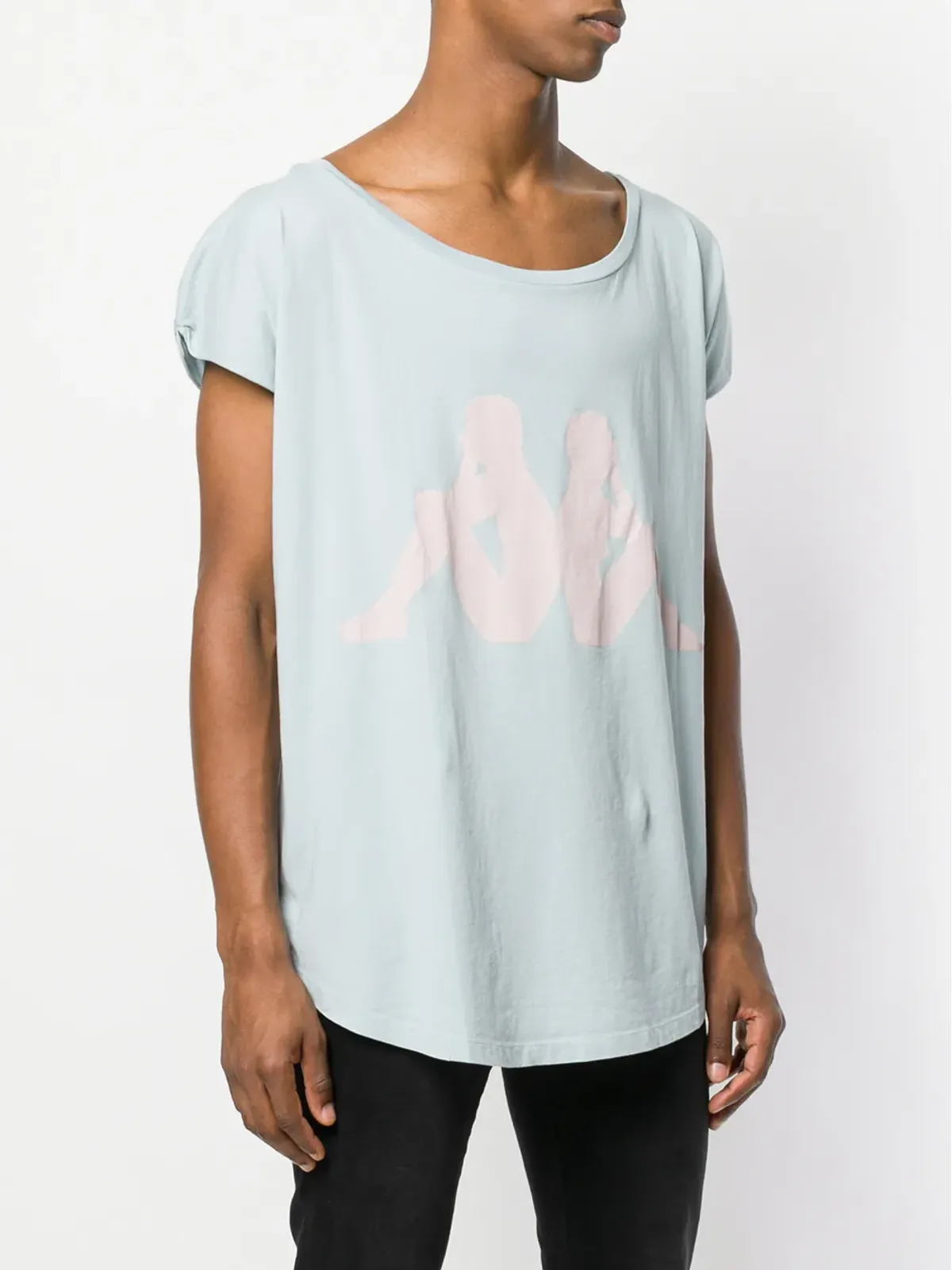 Faith Connexion KappaロゴTシャツ - Blue - 画像4