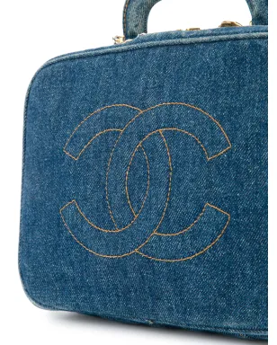 CHANEL Pre-Owned デニム2ウェイ コスメティックバッグ - サムネイル4