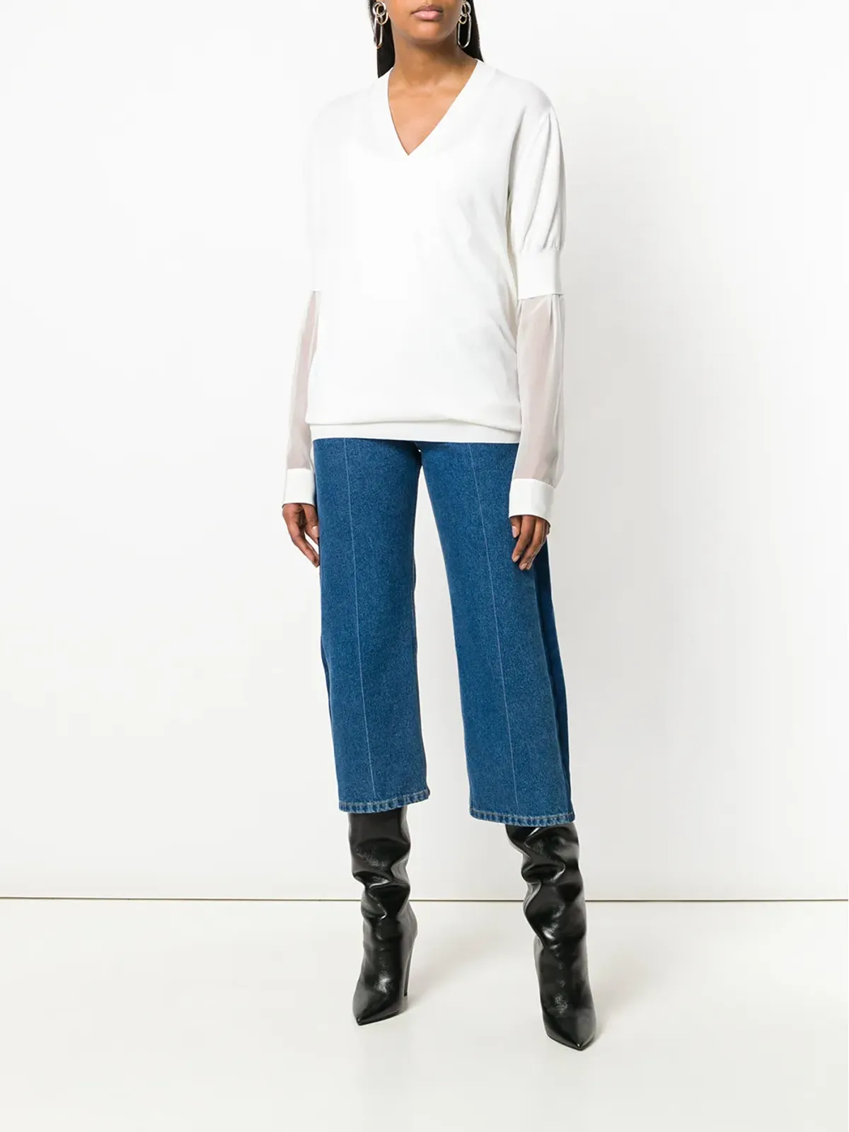 Givenchy シアー袖セーター - ホワイト - 画像2