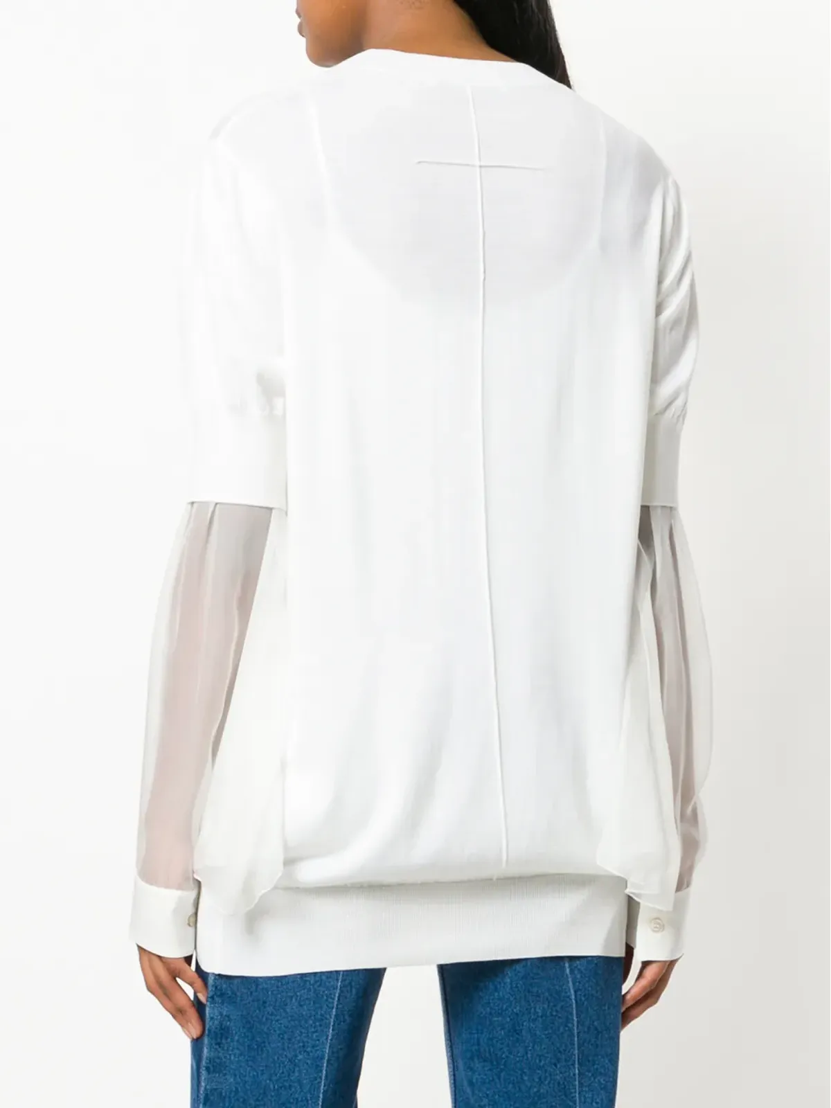 Givenchy シアー袖セーター - ホワイト - 画像4