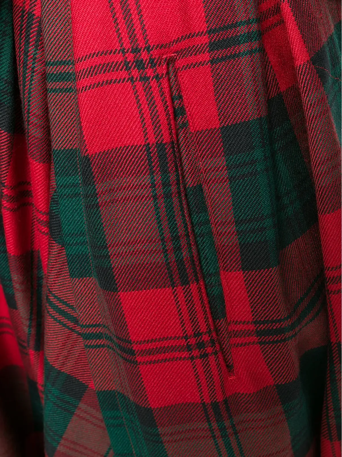 Comme Des Garçons Pre-Owned タータンチェック ドロップクロッチ トラウザー - 画像5