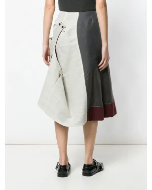 Comme Des Garçons Pre-Owned 1998 deconstructed draped skirt - Grey - サムネイル4