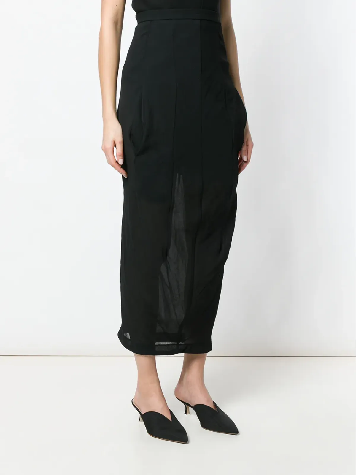 Comme Des Garçons Pre-Owned 1992年頃 シアーなフィットスカート - 画像3