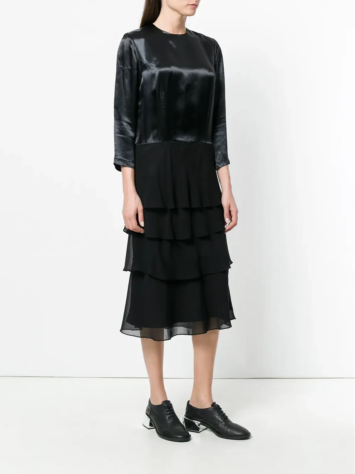 Comme Des Garçons Pre-Owned フリルミディドレス - 画像3