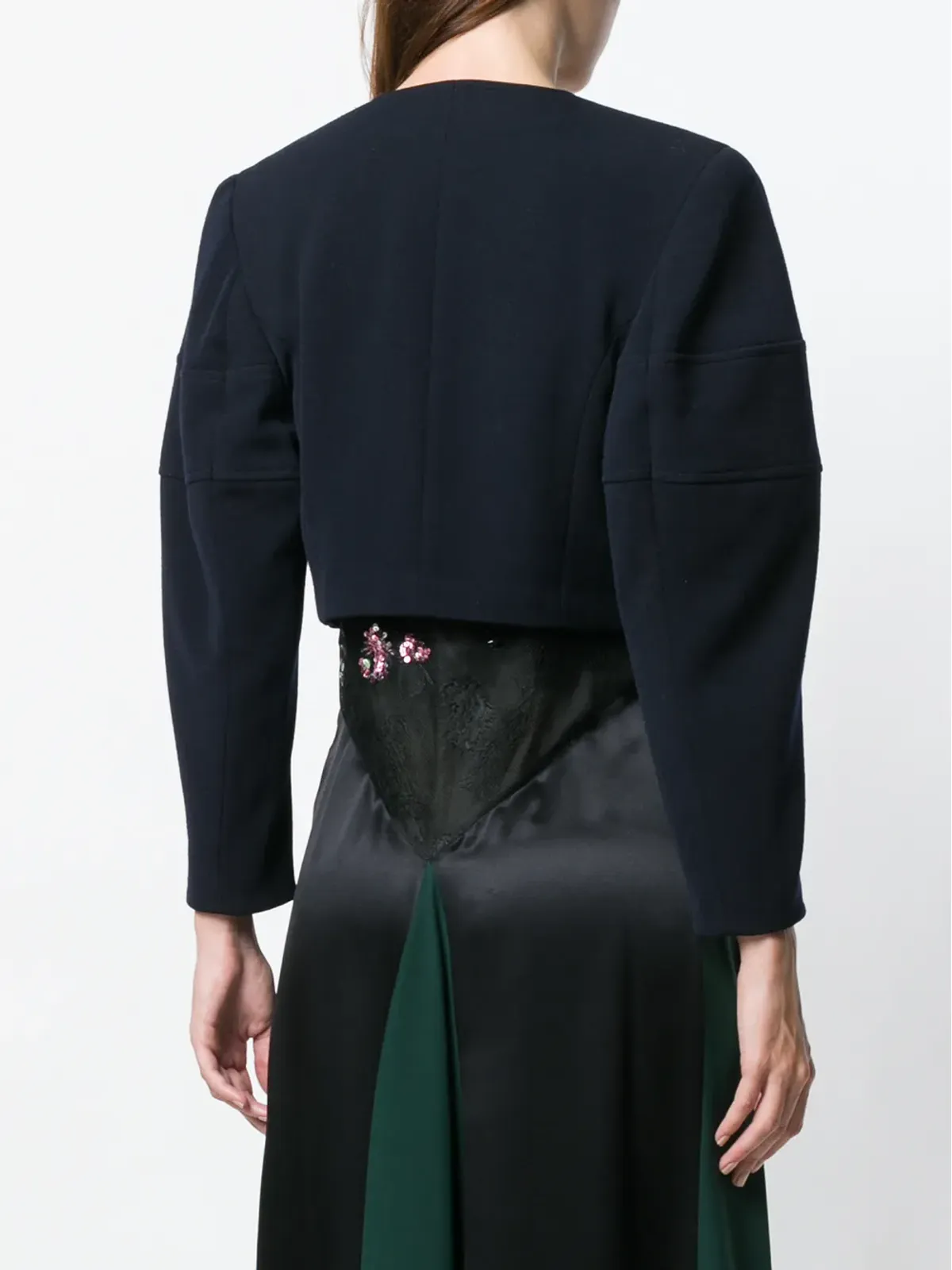 Comme Des Garçons Pre-Owned 1980s クロップドジャケット ブルー - 画像4