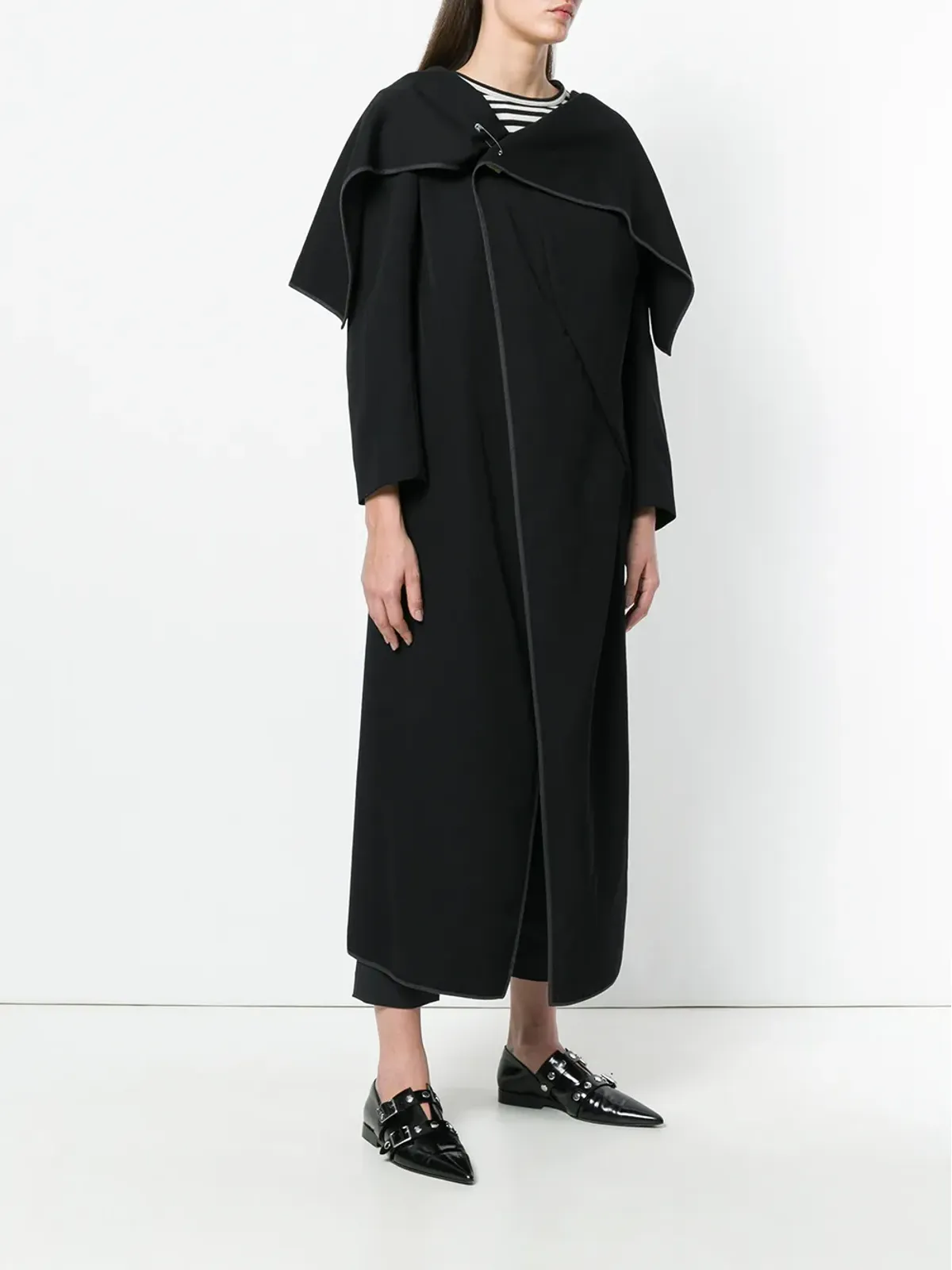 Comme Des Garçons Pre-Owned ラップフロントコート - 画像3