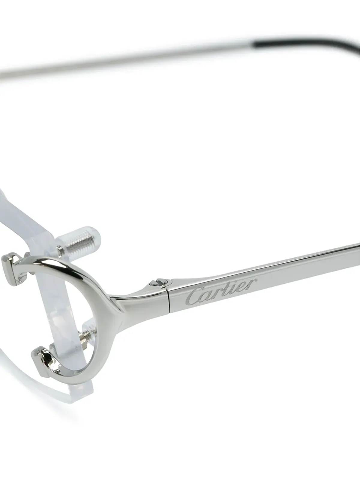 Cartier Eyewear フレームレススクエアメガネ - 画像3