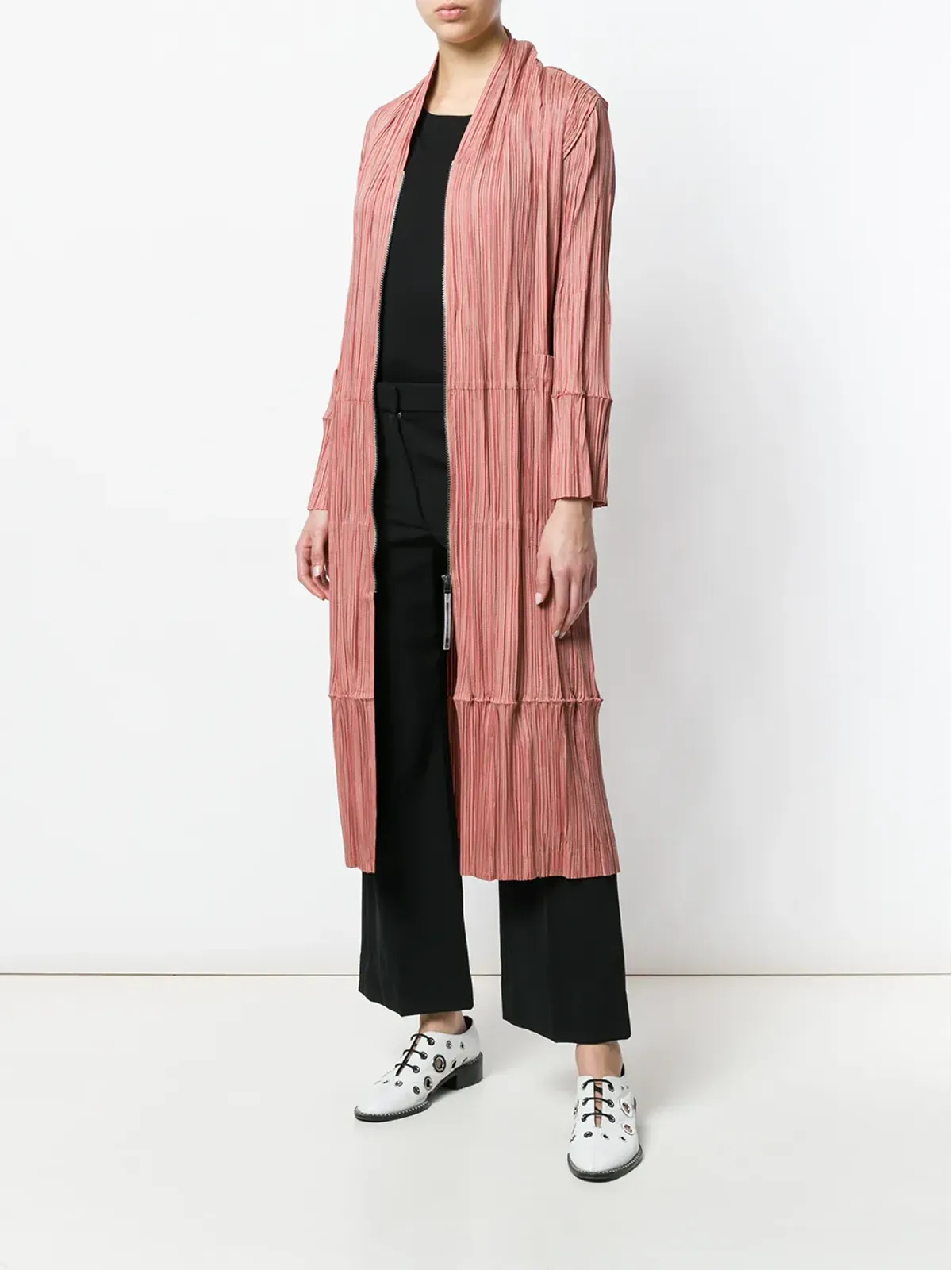 Issey Miyake Pre-Owned プリーツコート - イエロー - 画像2