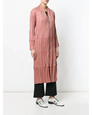 Issey Miyake Pre-Owned プリーツコート - イエロー - サムネイル3