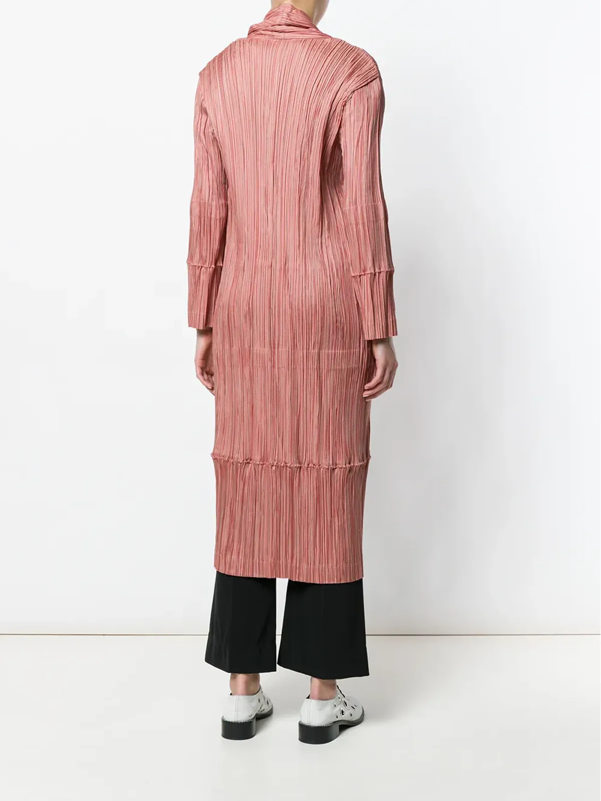 Issey Miyake Pre-Owned プリーツコート - イエロー - 画像4