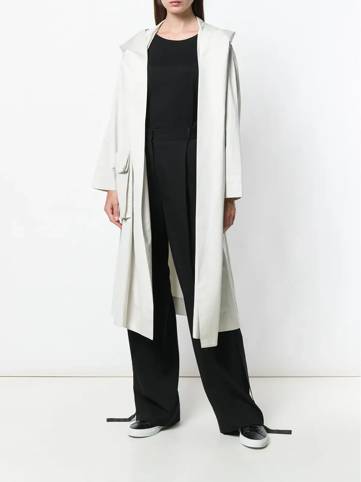 Issey Miyake Pre-Owned フード付きトレンチコート - 画像2