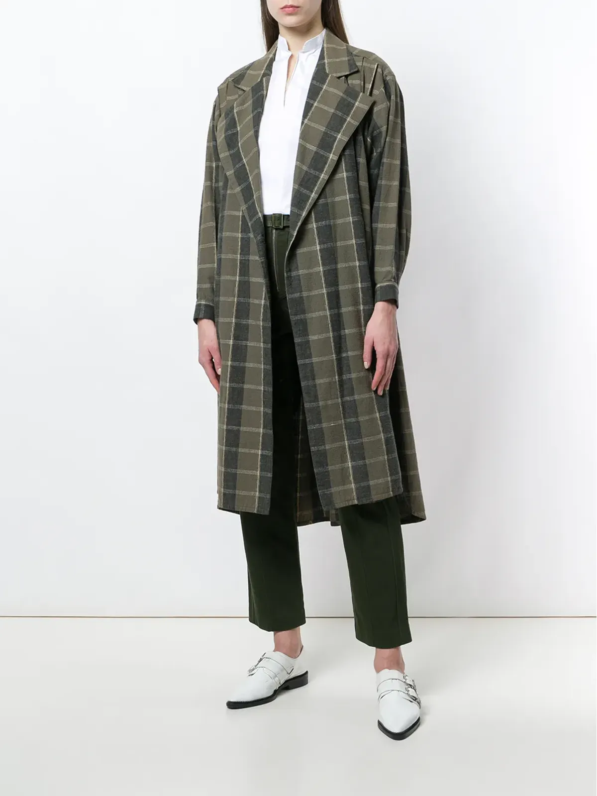 Issey Miyake Pre-Owned 1970年代オーバーサイズ チェックコート - 画像2