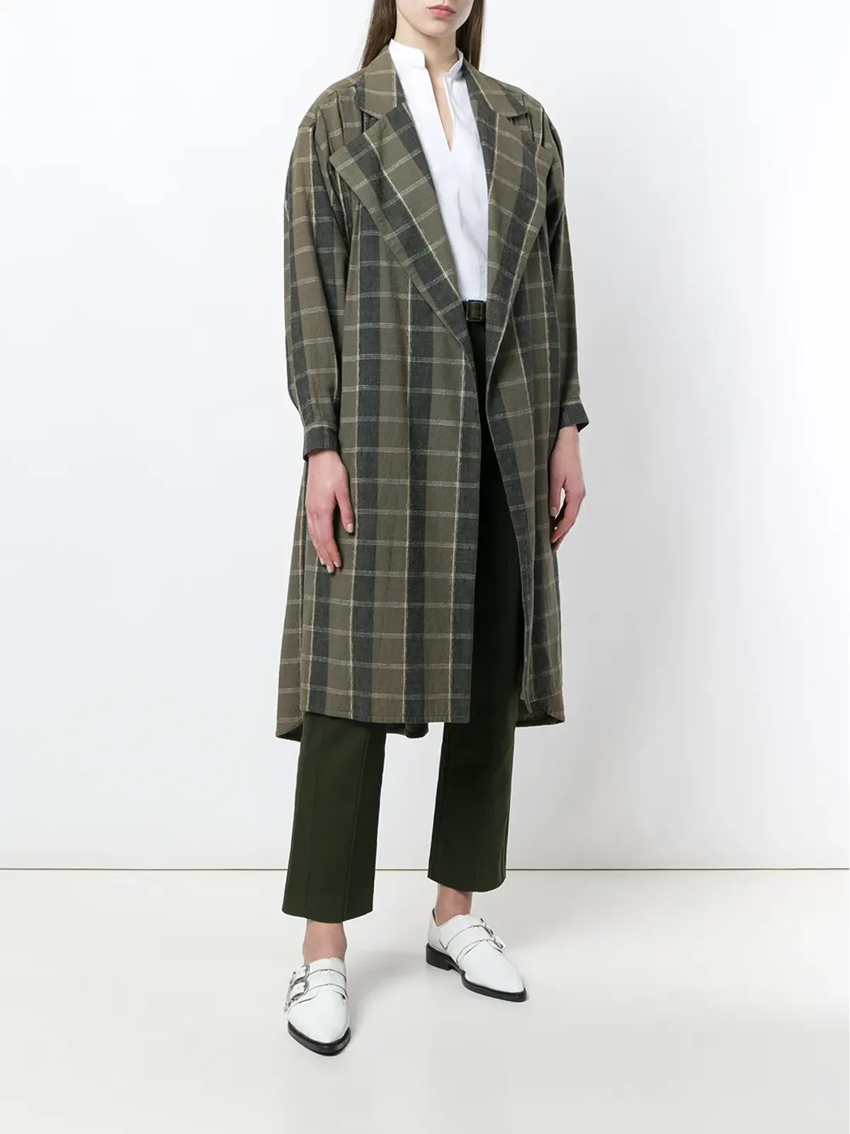 Issey Miyake Pre-Owned 1970年代オーバーサイズ チェックコート - 画像3