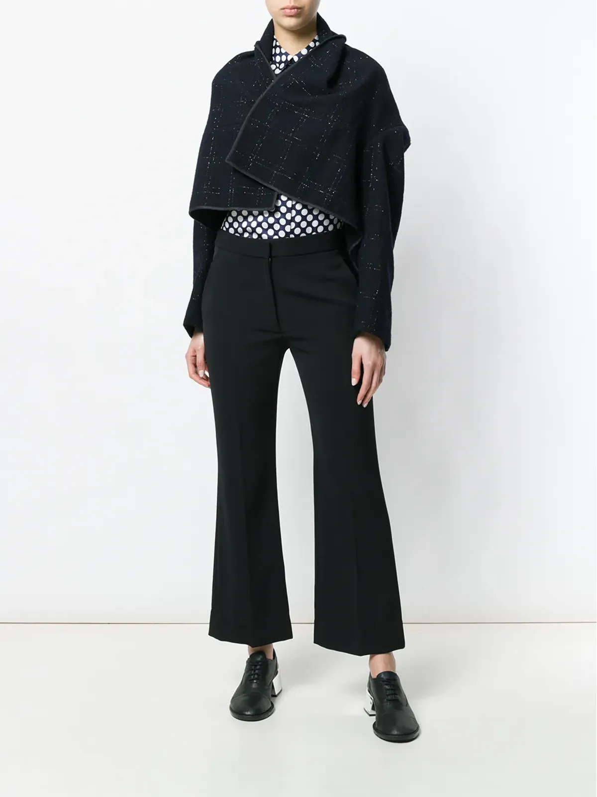 Comme Des Garçons Pre-Owned クロップドケープジャケット - 画像2