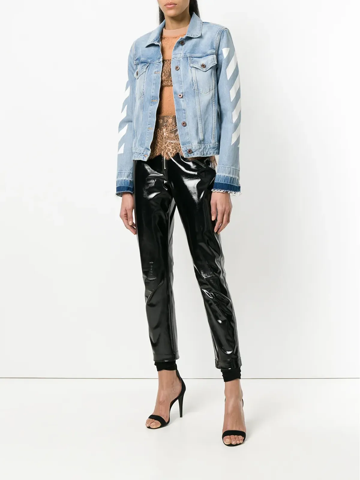 Off-White レースディテールのトップス - 画像2