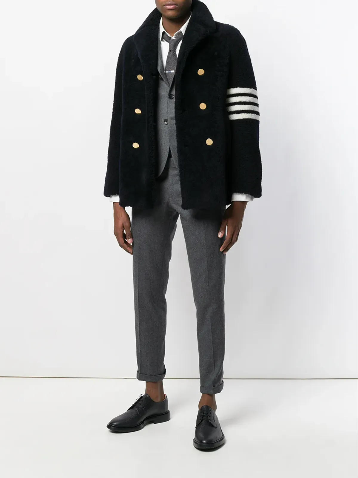 Thom Browne アンコンストラクテッド・クラシック・シアーリング・ピーコート - 画像2