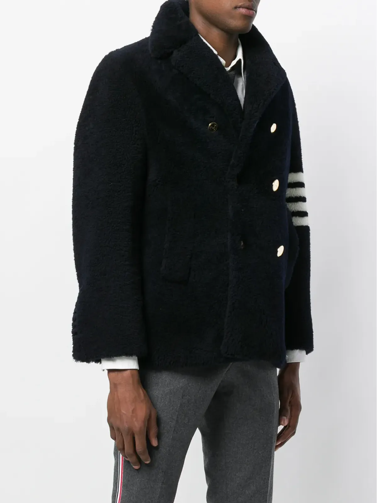 Thom Browne アンコンストラクテッド・クラシック・シアーリング・ピーコート - 画像3