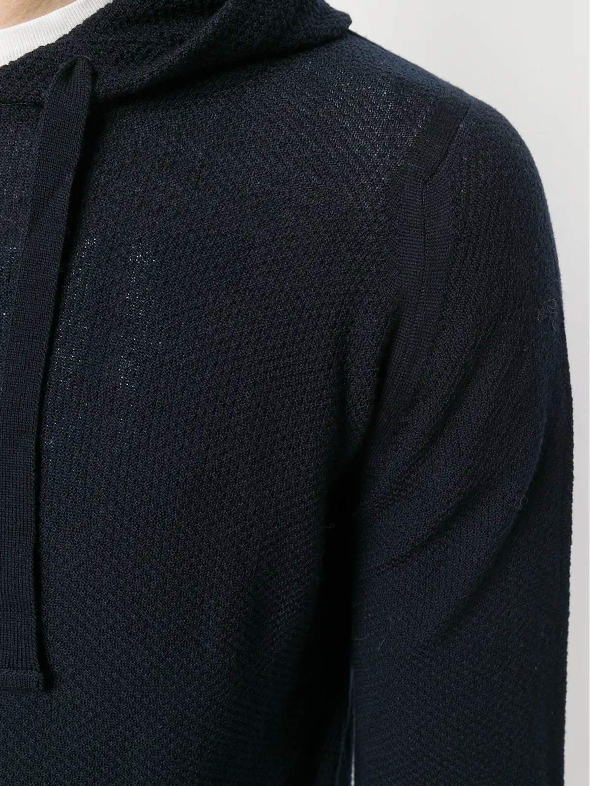 John Smedley 4Singular hooded sweater - Blue - 画像5