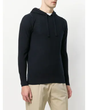 John Smedley 4Singular hooded sweater - Blue - サムネイル3