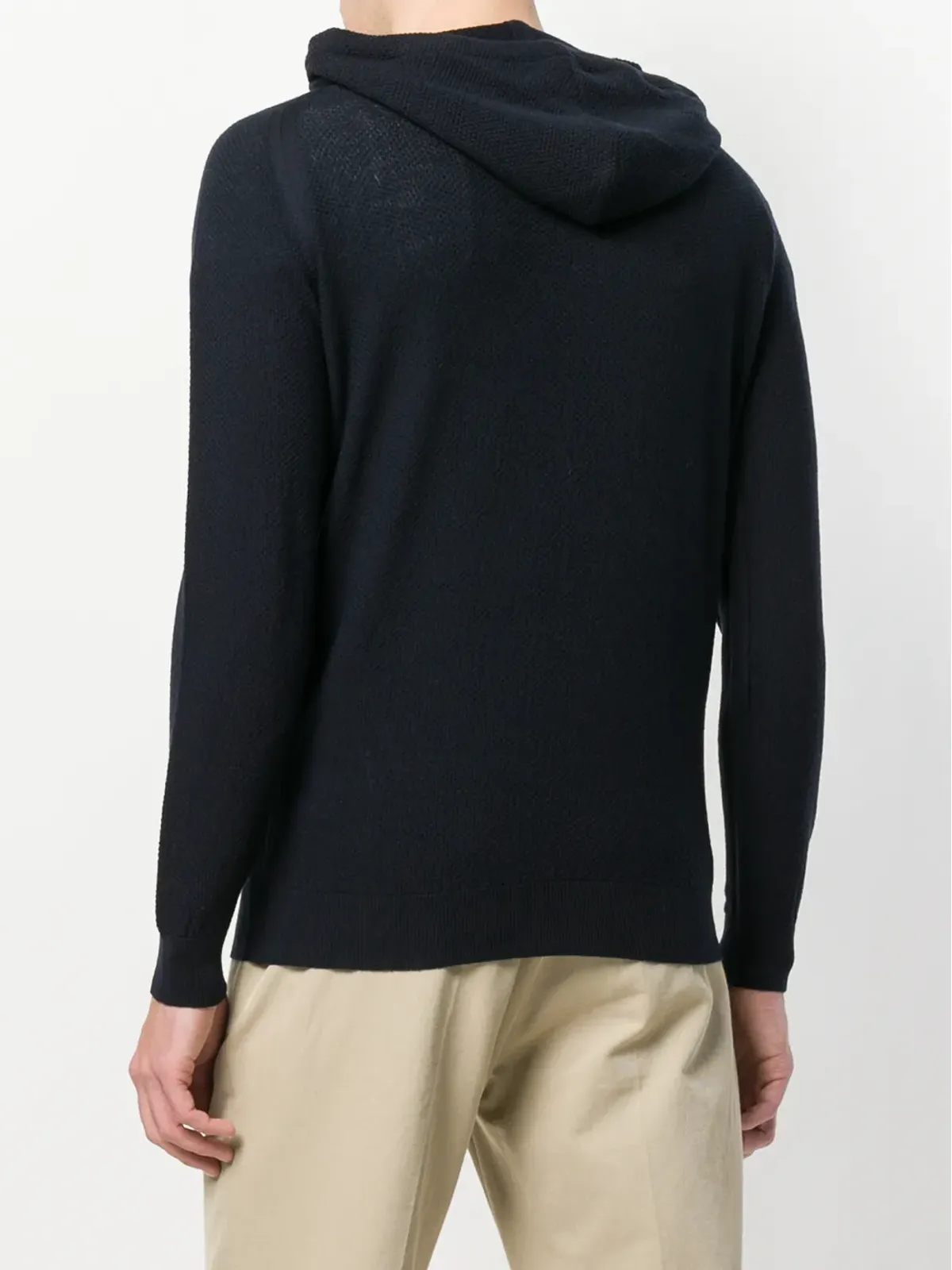 John Smedley 4Singular hooded sweater - Blue - 画像4